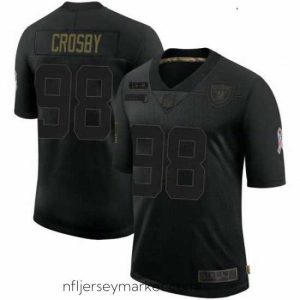 Alluring Las Vegas Raiders 98 Maxx Crosby Black 2020 Salute To Service Limited Jersey