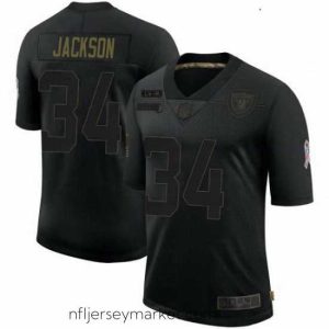 Superb Las Vegas Raiders Bo Jackson Black 2020 Salute To Service Jersey