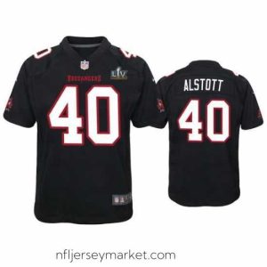 Magnificent Mike Alstott Buccaneers Black Super Bowl Lv Game Fashion Jersey