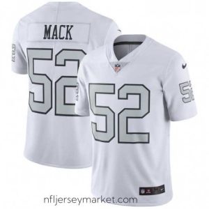 Premium Nike Oakland Raiders 52 Khalil Mack Limited White Rush Vapor Untouchable NFL Jersey