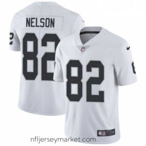 Premium Nike Oakland Raiders 82 Jordy Nelson White Vapor Untouchable Limited Player NFL Jersey