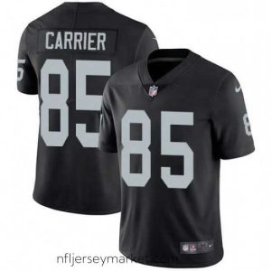 Premium Nike Oakland Raiders 85 Derek Carrier Black Team Color Vapor Untouchable Limited Player NFL Jersey