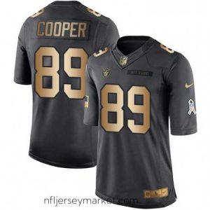 Alluring Nike Oakland Raiders 89 Amari Cooper Limited BlackGold Salute to Service NFL Jersey