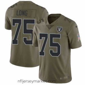 Gorgeous Nike Raiders #75 Howie Long Olive Stitched NFL Limited 2017 Salute to Service Jersey