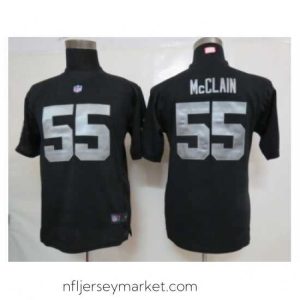Magnificent Nike Oakland Raiders #55 McCLAIN Black Black jerseys