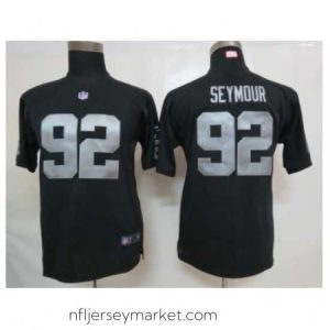 Superb Nike Oakland Raiders #92 Seymour Black jerseys
