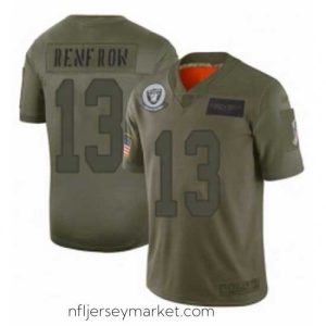 Stunning Oakland Raiders 13 Hunter Renfrow Limited Camo 2019 Salute to Service Football Jersey