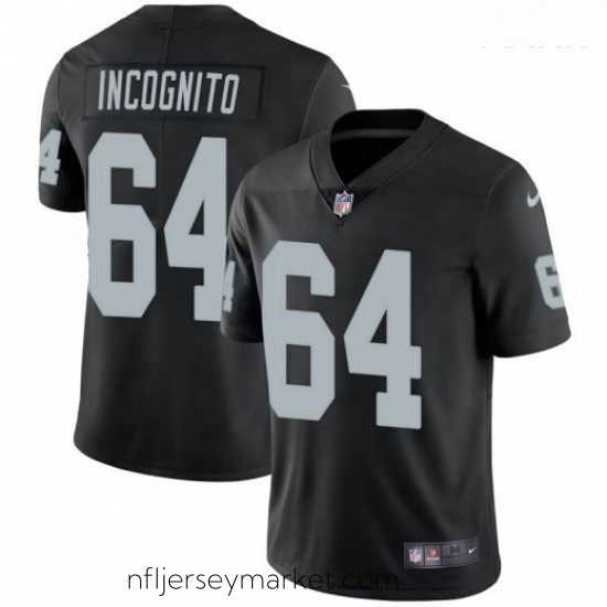 Luxurious Oakland Raiders #64 Richie Incognito Vapor Untouchable Limited Black Jersey
