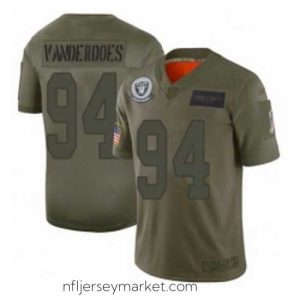 Exquisite Oakland Raiders 94 Eddie Vanderdoes Limited Camo 2019 Salute to Service Football Jersey