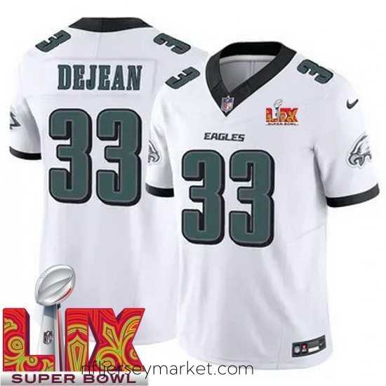 Gorgeous Philadelphia Eagles Cooper DeJean #33 White 2024 2025 Super Bowl LIX F.U.S.E Stitched NFL Jersey