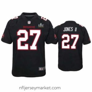 Gorgeous Ronald Jones Ii Buccaneers Black Super Bowl Lv Game Fashion Jersey