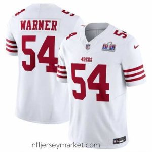 Top notch San Francisco 49ers 54 Fred Warner White 2023 F.U.S.E  Vapor Untouchable Limited Stitched Football 2024 Super Bowl LVIII Jersey