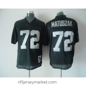 Exquisite nfl oakland raiders 72 matuszak black throwback