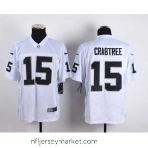 Irresistible nike nfl jerseys oakland raiders 15 crabtree white[Elite]