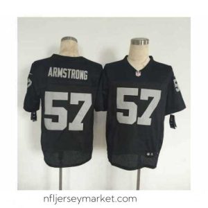 Magnificent nike nfl jerseys oakland raiders 57 armstrong black[Elite][armstrong]