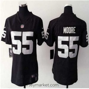 Alluring New Raiders #55 Sio Moore Black Team Color NFL Elite Jersey