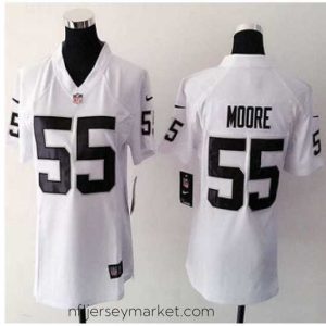 Exquisite New Raiders #55 Sio Moore White NFL Elite Jersey